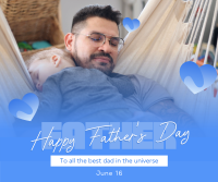 Admiring Best Dads Facebook Post Design