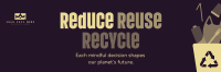 Reduce Reuse Recycle Waste Management Twitter Header Image Preview
