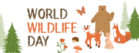 Forest Animals Wildlife Facebook cover Image Preview