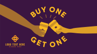 Buy One Get One Coffee Facebook Event Cover Design