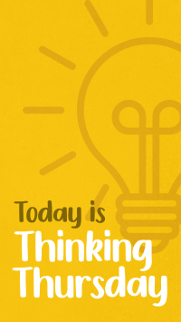 Minimalist Light Bulb Thinking Thursday Facebook Story Preview