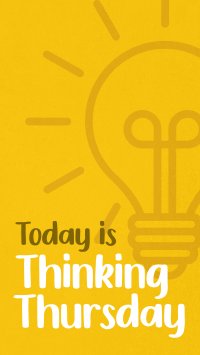 Minimalist Light Bulb Thinking Thursday Facebook Story Design