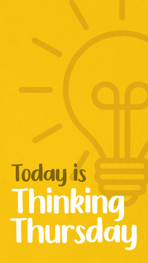 Minimalist Light Bulb Thinking Thursday Facebook story Image Preview