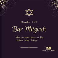 Starry Bar Mitzvah Instagram Post Design