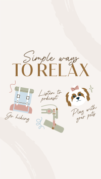 Cute Relaxation Tips YouTube short Image Preview