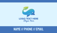 Nature Whale Leaf Business Card Image Preview