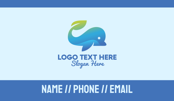 Nature Whale Leaf Business Card Design Image Preview
