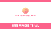 Pink Gradient Stamp Business Card Image Preview