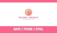 Pink Gradient Stamp Business Card Image Preview