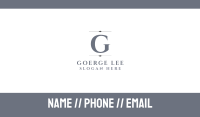 Silver Letter G Serif Font Business Card Image Preview