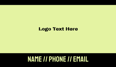 Army Military Text Font Business Card