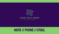 Abstract Letter Z Business Card Image Preview