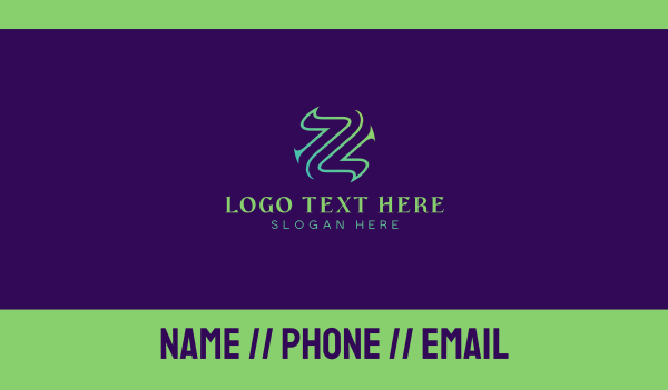 Abstract Letter Z Business Card Design Image Preview
