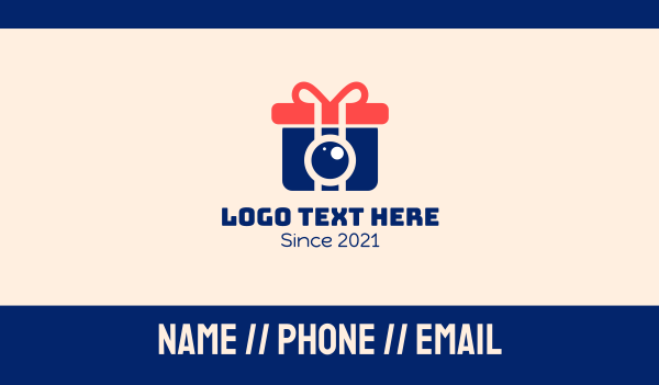 Camera Box Gift  Business Card Design Image Preview