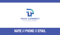 Blue Business Letter T  Business Card Image Preview
