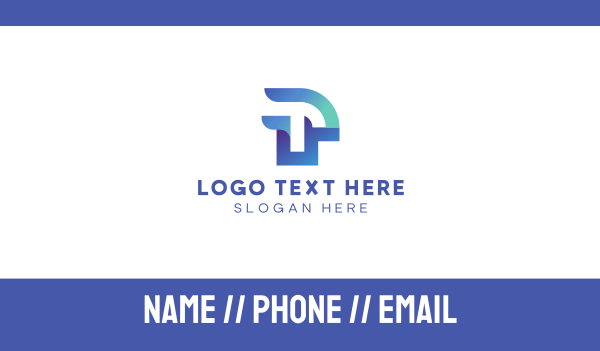 Blue Business Letter T  Business Card Design Image Preview