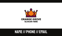 Polygonal Orange Crown Business Card Image Preview