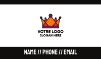 Polygonal Orange Crown Business Card Image Preview