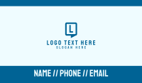 Blue Chat Lettermark Business Card Image Preview