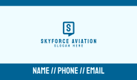 Blue Chat Lettermark Business Card Image Preview