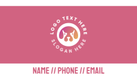Gradient Dog Head Business Card Image Preview