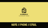 Black Yellow Paper Bag Business Card Image Preview