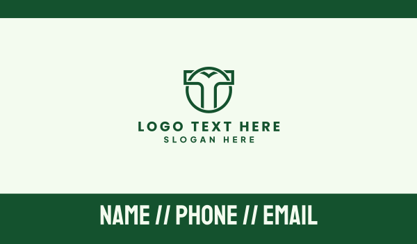Green Circle Letter T  Business Card Design Image Preview