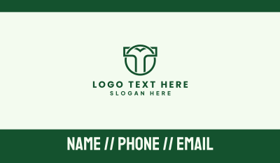 Green Circle Letter T  Business Card Image Preview