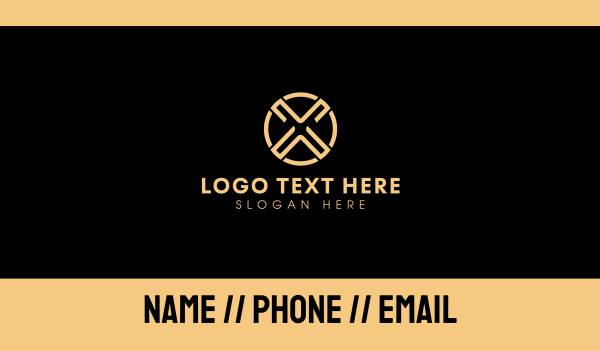 Brown Letter X Business Card Design Image Preview