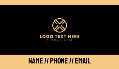 Brown Letter X Business Card Image Preview