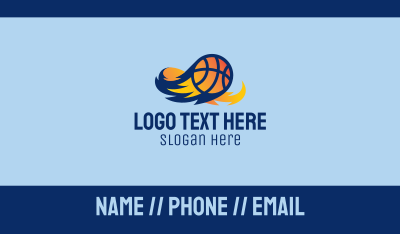 Flaming Basketball Comet  Business Card Image Preview