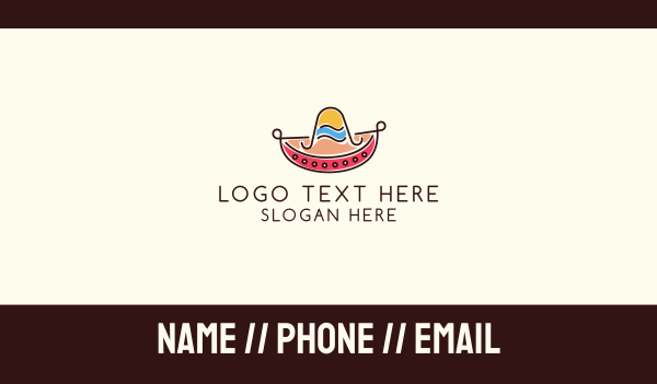 Mexican Sombrero Hat Business Card Design Image Preview