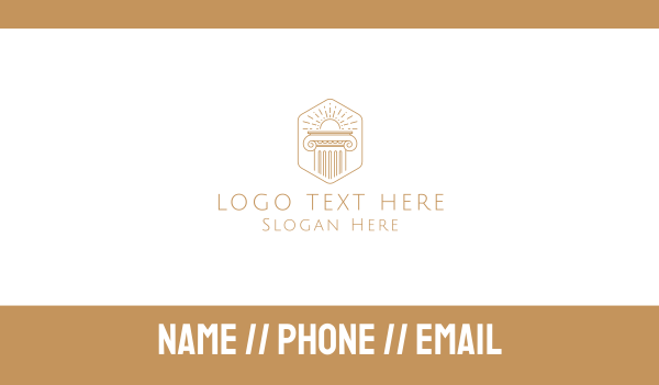 Elegant Greek Pillar Business Card Design Image Preview