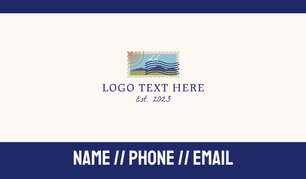 Retro Mountain Stamp Lettermark Business Card Design Image Preview