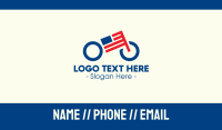 American Flag Bike Business Card Image Preview