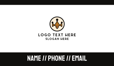 Modern Golden Crown  Business Card Image Preview