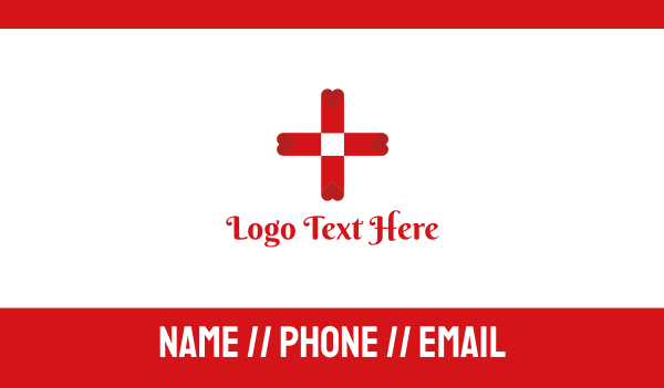 Blood Bank Cross Business Card Design Image Preview