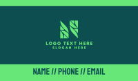 Green Garden Letter N Business Card Image Preview