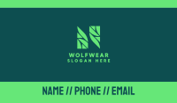 Green Garden Letter N Business Card Image Preview