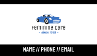 Blue Automotive Convertible Car Business Card Image Preview