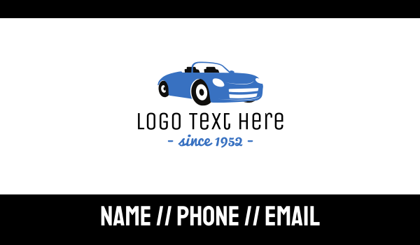 Blue Automotive Convertible Car Business Card Design Image Preview