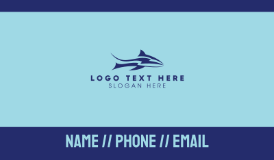 Blue Thunder Shark Business Card Image Preview