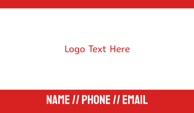 Red Spicy Wordmark Business Card