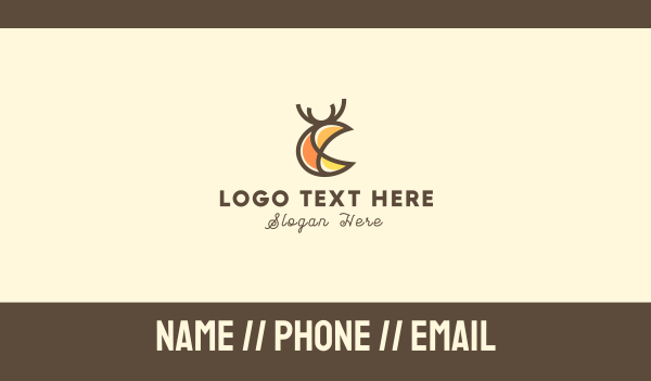 Abstract Deer Stag Business Card Design Image Preview