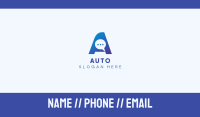 Blue Chat Letter A Business Card Image Preview
