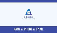 Blue Chat Letter A Business Card Image Preview