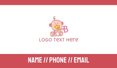 Baby & Letter B Business Card