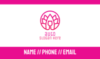 Pink Wine Glass Lotus Business Card Image Preview