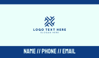 Blue Letter F Pattern Business Card Image Preview