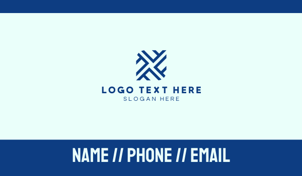 Blue Letter F Pattern Business Card Design Image Preview